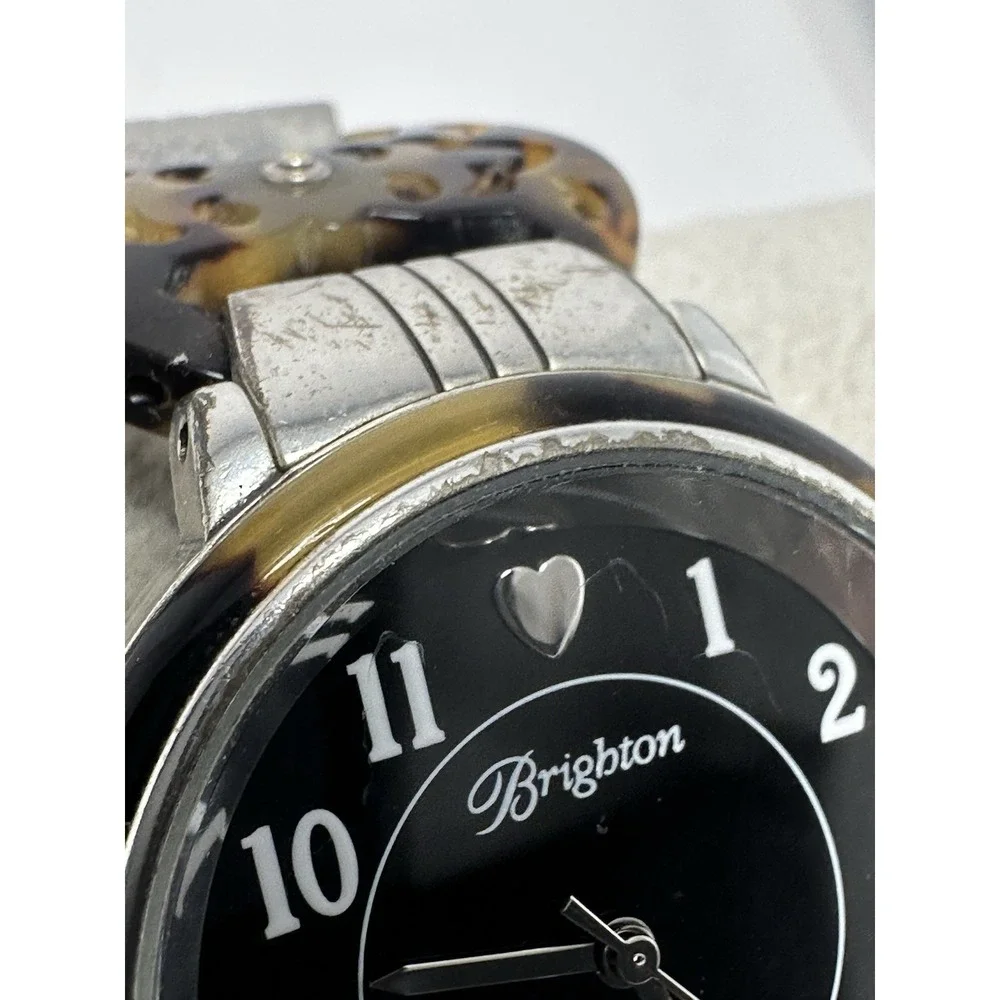 Brighton Monarch Ladies Watch New Battery TORTOISE 35MM‎ 6.75